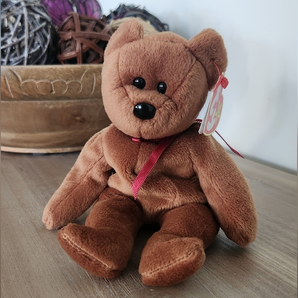 🧸 Ty Beanie Baby “Teddy” the Brown Bear – 1993 Vintage Plush, Excellent Conditi - Picture 8 of 13